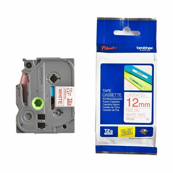 Picture of BROTHER trak TZe 232 bel/rdeč 12mm