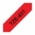 Picture of BROTHER trak TZe 431 rdeč/črn 12mm