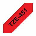 Picture of BROTHER trak TZe 451 rdeč/črn 24mm