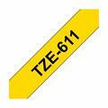 Picture of BROTHER trak TZe 611 rumen/črn  6mm