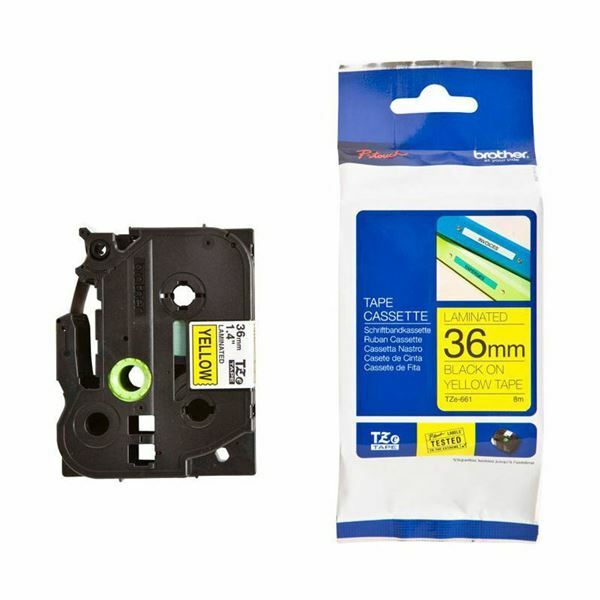 Picture of BROTHER trak TZe 661 rumen/črn 36mm