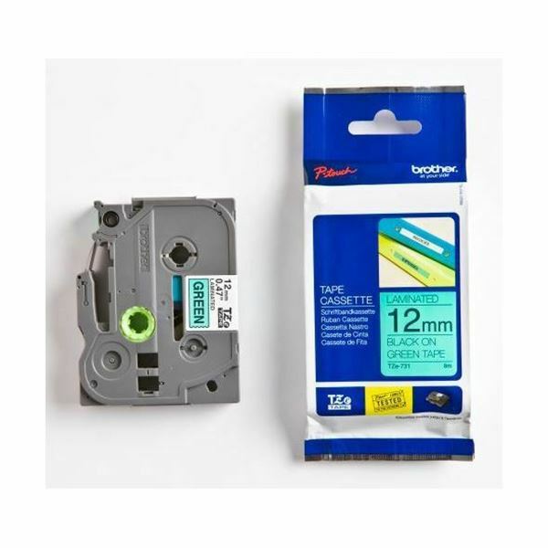 Picture of BROTHER trak TZe 731 zelen/črn 12mm