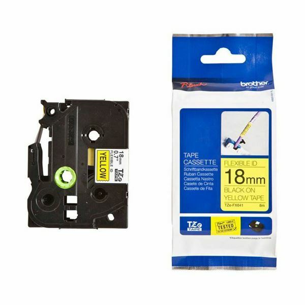 Picture of BROTHER trak TZe FX641 Flexi rumen/črn 18mm