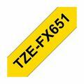 Picture of BROTHER trak TZe FX651 Flexi rumen/črn 24mm