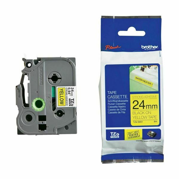 Picture of BROTHER trak TZe S651 rumen/črn 24mm