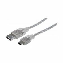 USB kabel A-B mini 1,8m Manhattan