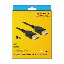 Slika Delock kabel DisplayPort 1m 8K 60Hz črn 85658