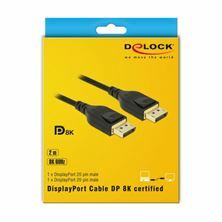 Slika Delock kabel DisplayPort 2m 8K 60Hz črn 85660