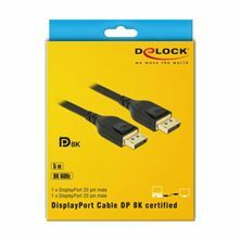 Slika Delock kabel DisplayPort 5m 8K 60Hz črn 85663