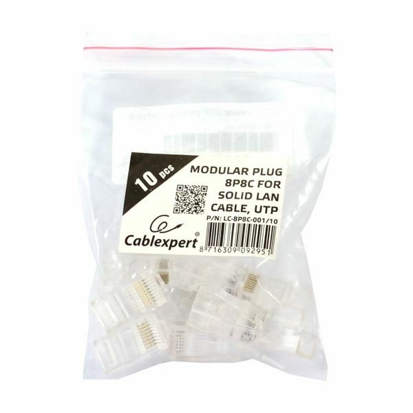 RJ45 konektor UTP trdi kabel Gembird