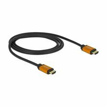 Slika Delock kabel HDMI 8K 60Hz eARC 1m črn/ oranžen 85727
