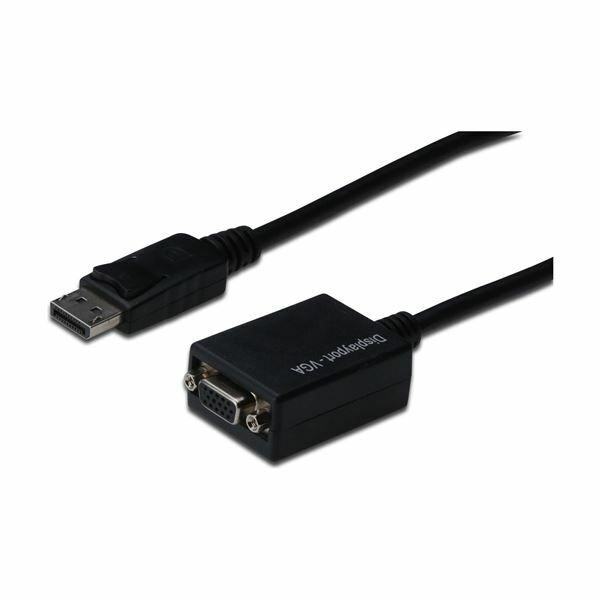 Embassy iron peach DisplayPort - VGA adapter 15cm Digitus črn - TechTrade