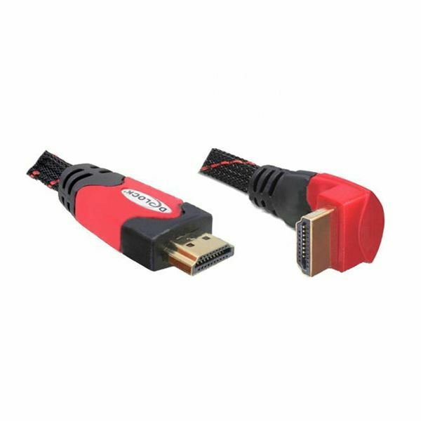 HDMI kabel z mrežno povezavo kotni 1m Delock