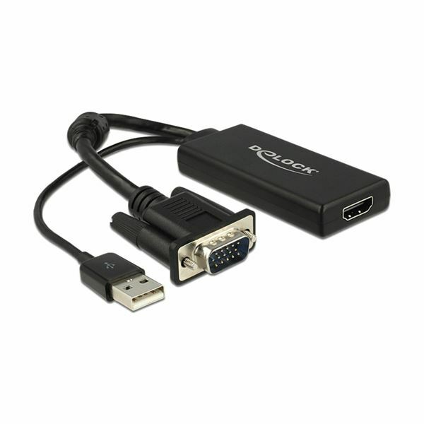 Adapter VGA HD15 - HDMI 25cm Delock