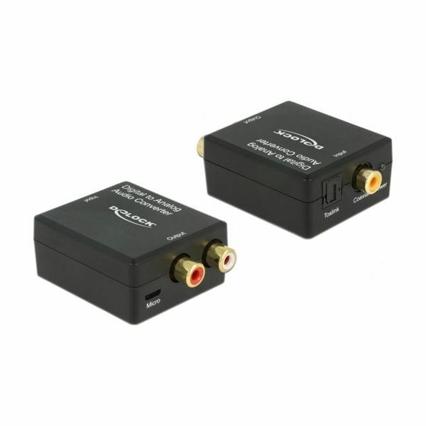 Pretvornik AVDIO SPDIF/Digitalni Koax - Analog 2xRCA Ž stereo Delock 63477