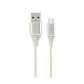 Picture of Cablexpert kabel USB A-C 2m bombažna zaščita bel CC-USB2B-AMCM-2M-BW2