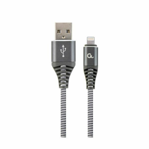 Kabel AppleUSB/Lightning 2m bombažna zaščita siv Cablexpert 