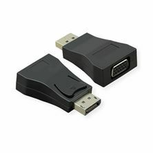 DisplayPort - VGA adapter 15cm Value črn