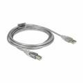 Picture of Delock kabel USB A-B 3m dvojno oklopljen transparent s feritom 83895