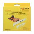 Picture of Delock kartica PCIe kontroler x1 USB 3.0 2xA + 2xSATA III Low profile 89389