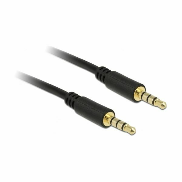 Kabel AVDIO 3,5M-3,5M 4pin 1m črn Delock 83435