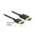 HDMI kabel z mrežno povezavo 3m Delock črn High Speed Ultra HD 4K Slim 84774