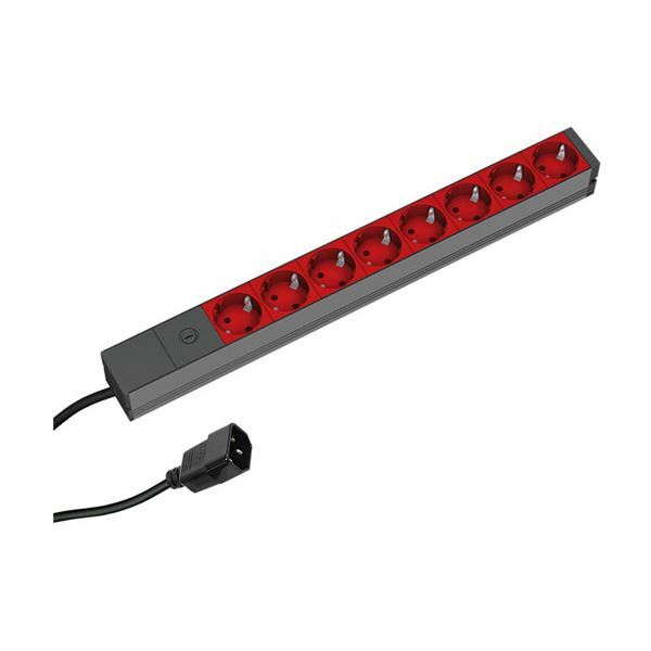 Razdelilec 48cm 8x220V ALU prenapetostna zaščita UPS Bachmann