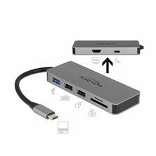 Pretvornik USB 3.1 Tip-C - Docking station 4K + Hub Delock 87743