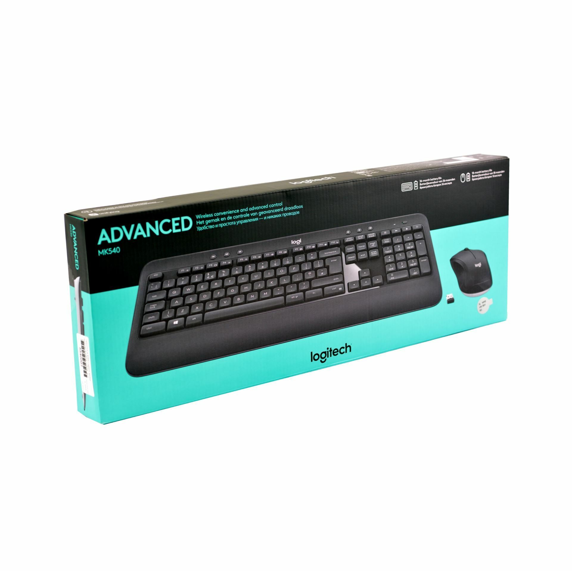 Tipkovnica & Miška Logitech MK540 advanced Brezžična Unifying, SLO ...