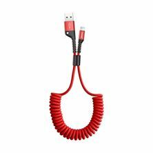 Kabel Apple USB/Lightning 1m 2A spiralni rdeč Baseus CALSR-09