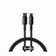 Kabel Apple USB C/Lightning 1m PD 20W Tungsten črn pleten Baseus CATLWJ-01
