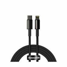 Kabel Apple USB C/Lightning 2m PD 20W Tungsten črn pleten Baseus CATLWJ-A01