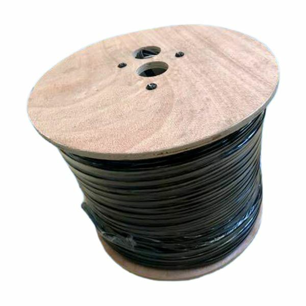 Kabel koaksialni kombo RG59/3.7, 2X 0,5 črn 200m kolut Hilook 