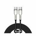 Kabel USB C-C 2m 100W 20V5A Cafule Metal črn pleten Baseus CATJK-D01