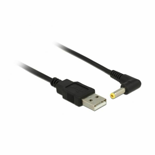 Kabel USB M – napajalni M DC 4,0 fi x1.7mm kotni 1,5m Delock 85544