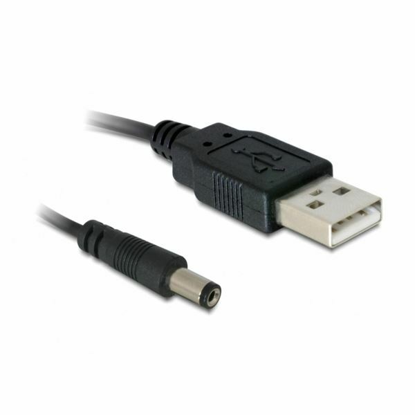 Kabel USB M – napajalni M DC 5,5 fi x 2,1mm 1m Delock 82197