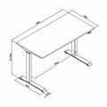 Picture of Digitus delovna postaja-el.dvig do 123cm višine miza bela DA-90407