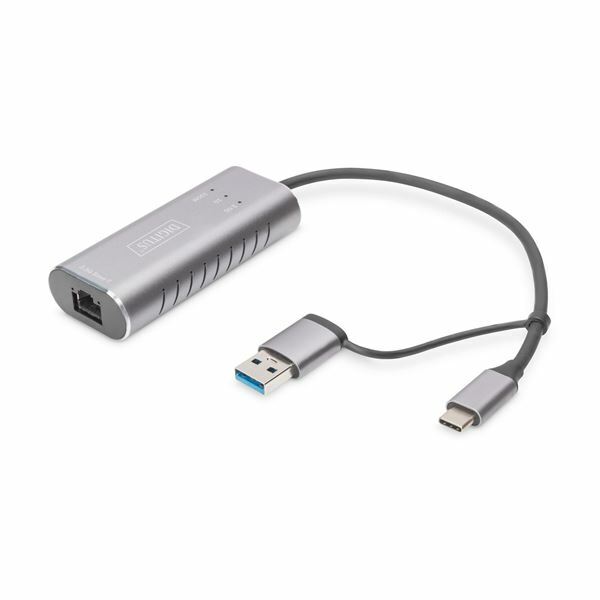 Pretvornik USB - Mrežni USB A-UTP 2.5G USB-C + USB A Digitus DN-3028