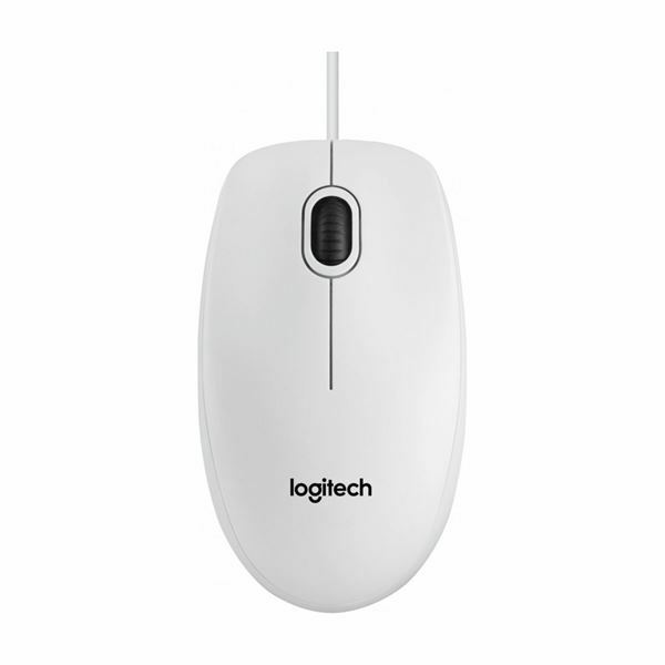 Miška Logitech USB B100 optična bela