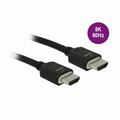 HDMI kabel z mrežno povezavo 1m Delock črn Ultra High Speed HD 8K eARC 85293