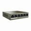 Stikalo 100M 06x RJ45 4x PoE Tenda mini kovinsko ohišje TEF1106P-4-63W