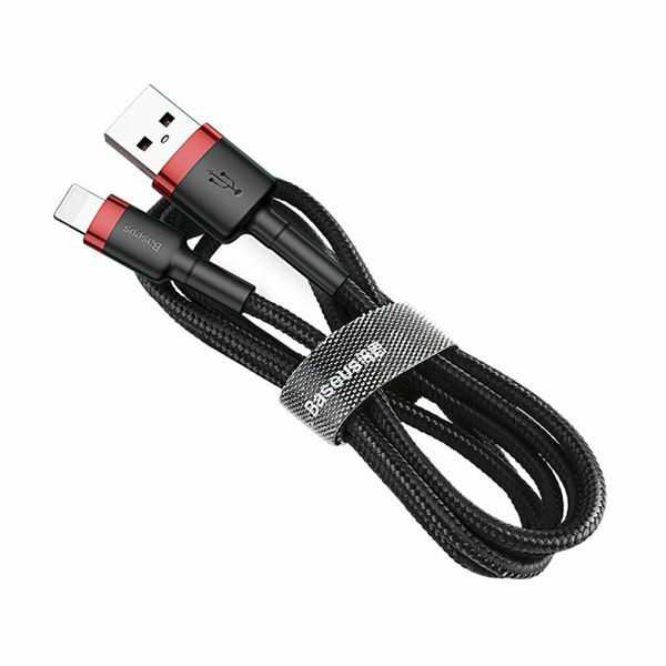 Kabel Apple USB/Lightning 2m 1.5A Cafule rdeč+črn Baseus CALKLF-C19