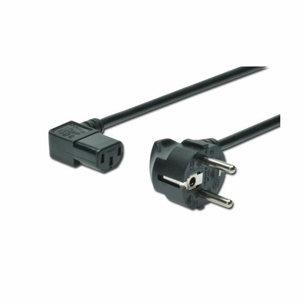 Napajalni kabel 220V EURO 2m -kotni črn Digitus AK-440102-018-S