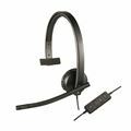 Logitech slušalke z mikrofonom H750e mono USB črne