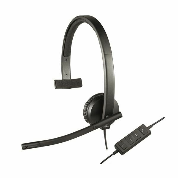 Logitech slušalke z mikrofonom H750e mono USB črne