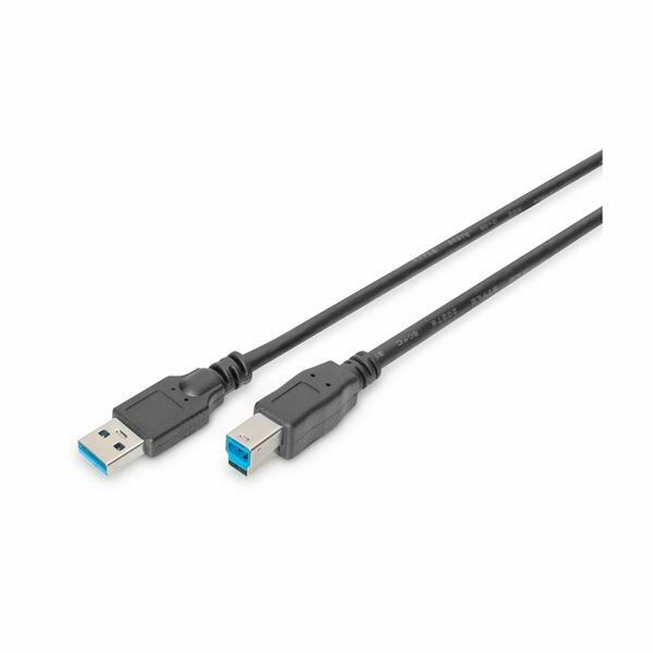 Kabel USB 3.0 A-B 1,8m črn Digitus