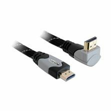 HDMI kabel z mrežno povezavo kotni 5m 4K siv Delock 83077
