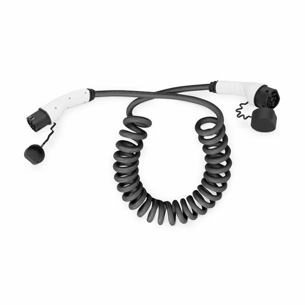 EM-Napajalni kabel spiralni Tip2-Tip2, trifazni, 400V,32A, 7,5m Digitus,DK-3P32-S-075