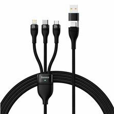 Slika Baseus kabel USB TipC/TipA 2v3 Lightning /TipC/Mikro 100W 1.2m črn CASS030101