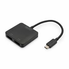 Množilnik USB-C – 2x DisplayPort 4K/60Hz MST Digitus, DS-45339